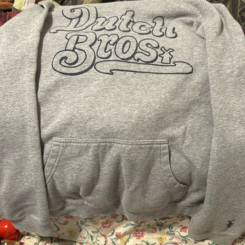 Grey Dutch bros hoodie